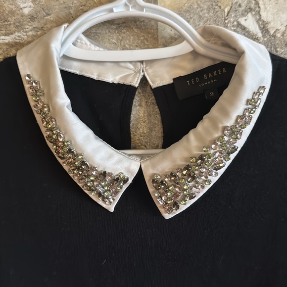 Ted Baker embellish collar quarter sleeve sweater - Picture 2 of 7